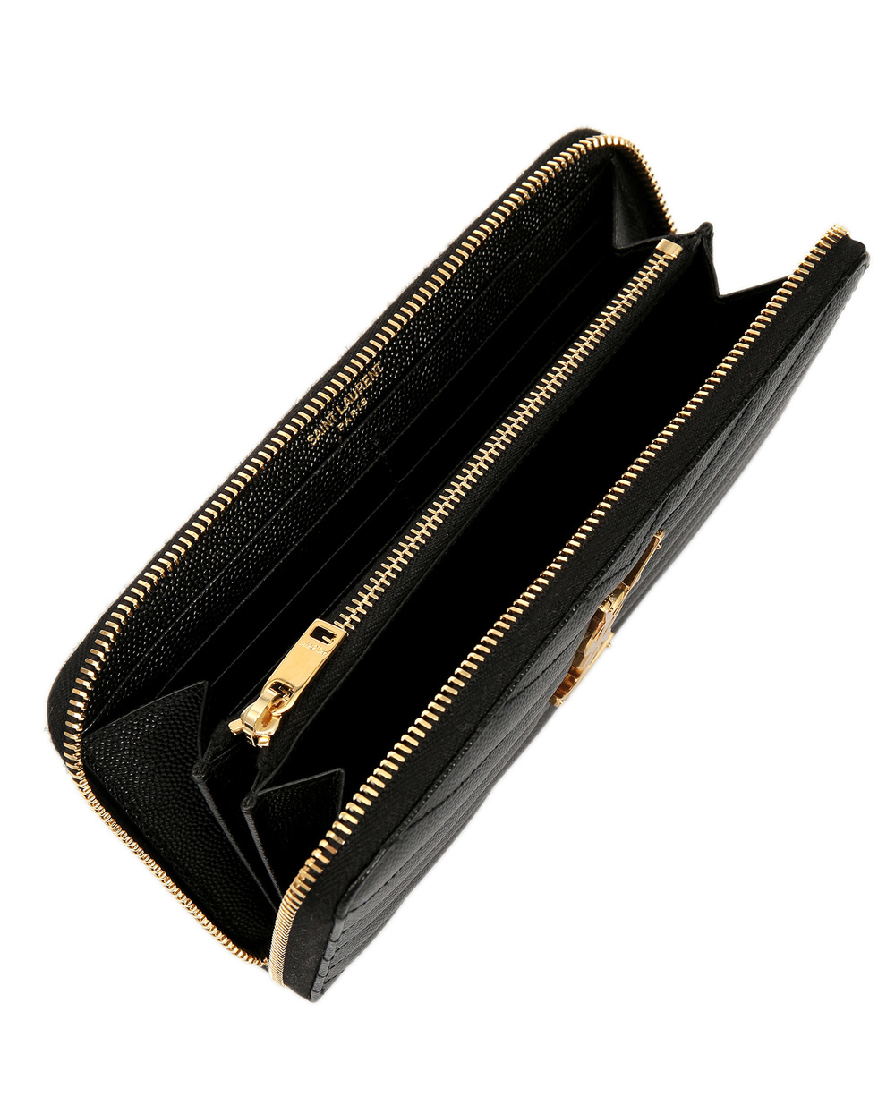 Шкіряний гаманець Saint Laurent 358094-BOW01-, чорний колір • Купити в інтернет-магазині Kameron