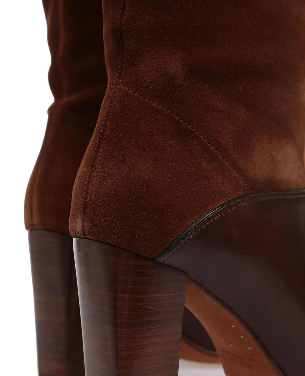 Кожаные сапоги Polo Ralph Lauren 818765172001, коричневый цвет • Купить в интернет-магазине Kameron