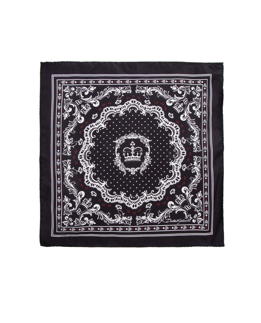 шовкова хустинка Dolce&Gabbana GR412E-G0X56, чорний колір • Купити в інтернет-магазині Kameron