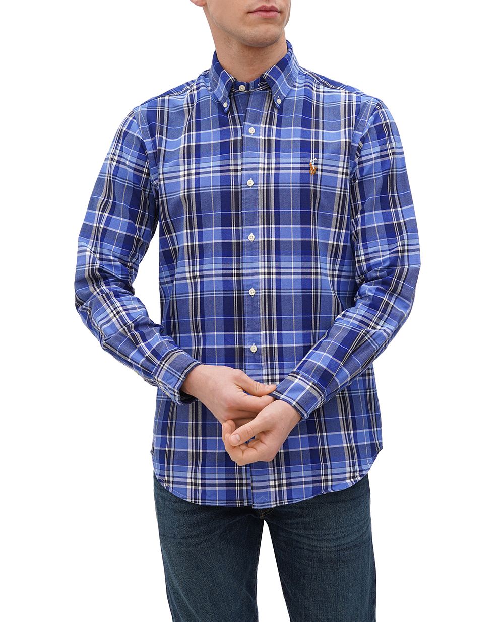 Рубашка Polo Ralph Lauren 710897267004, синий цвет • Купить в интернет-магазине Kameron