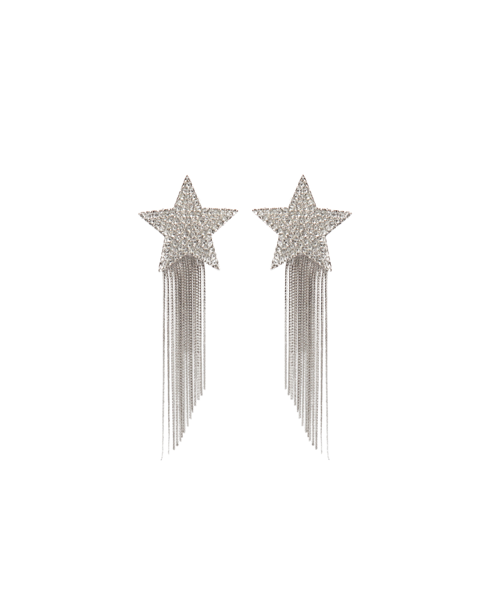 Серьги Saint Laurent 556501-Y15ST-, серебряный цвет • Купить в интернет-магазине Kameron