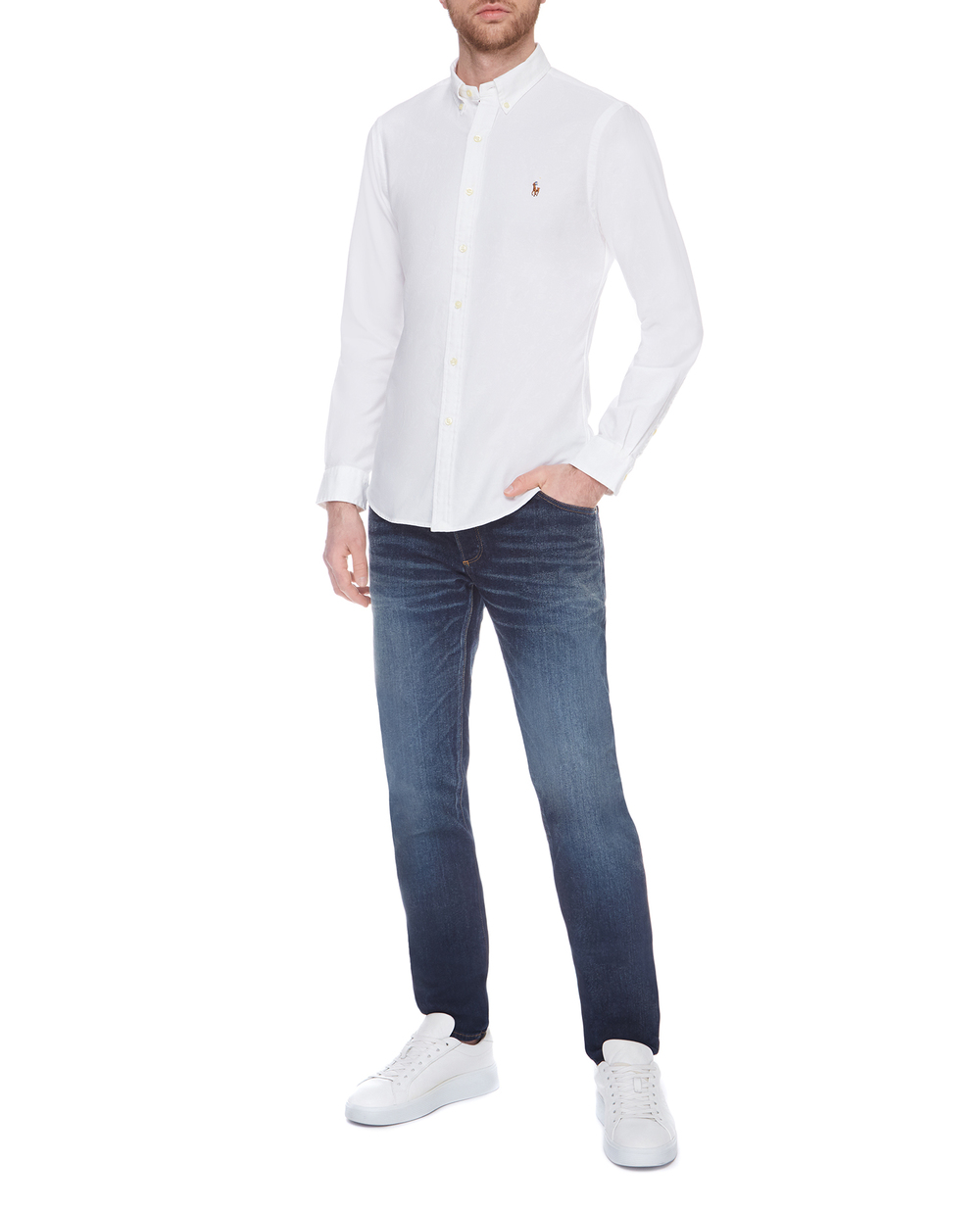 Рубашка Polo Ralph Lauren 710549084006, белый цвет • Купить в интернет-магазине Kameron
