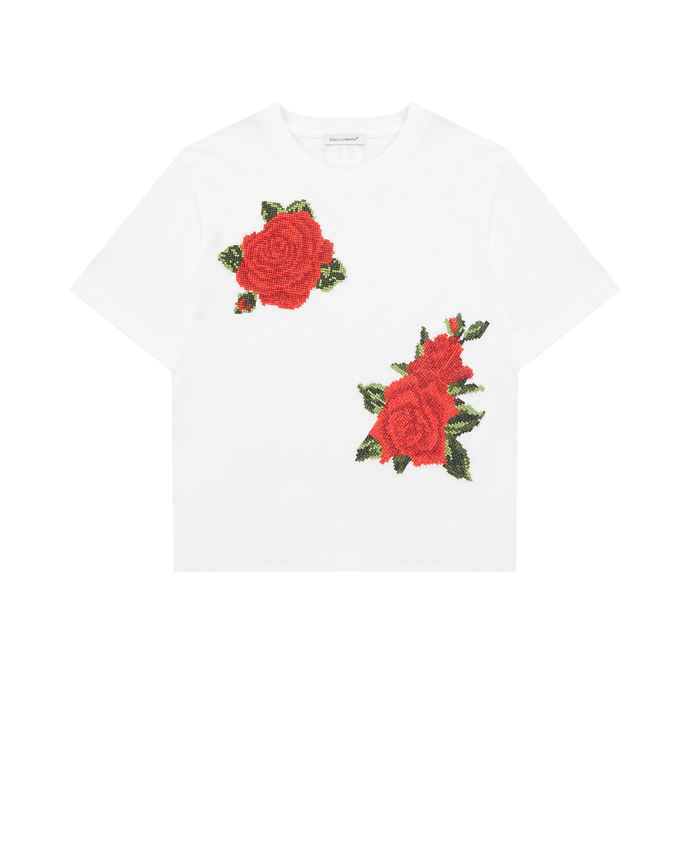 Дитяча футболка Dolce&Gabbana Kids L5JTAZ-G7XVO-S, білий колір • Купити в інтернет-магазині Kameron