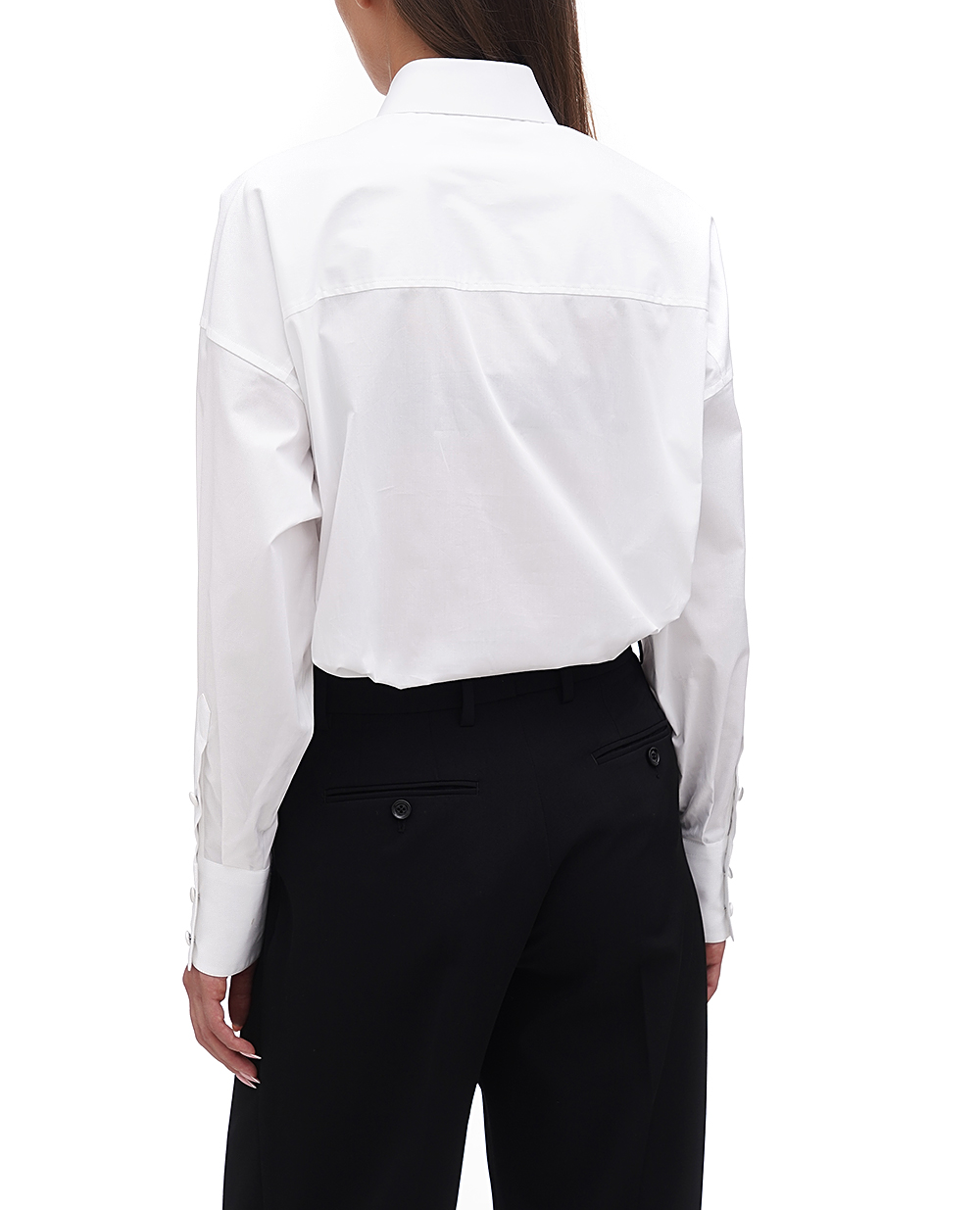 Хлопковая рубашка Dolce&Gabbana F5R57T-FUEAJ, белый цвет • Купить в интернет-магазине Kameron