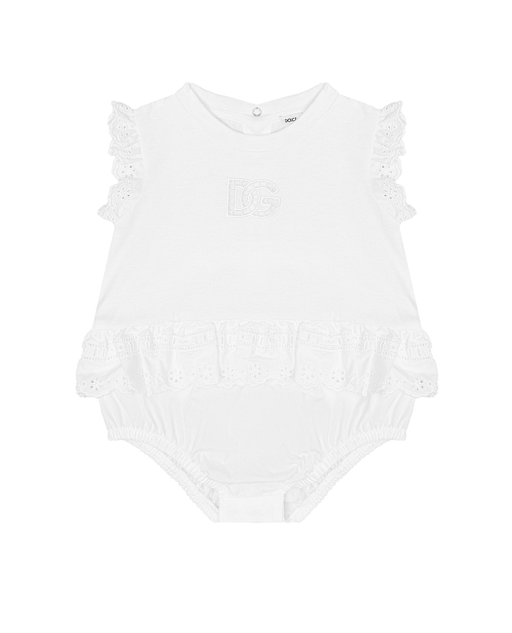 Боди Dolce&Gabbana Kids L2JOW6-G7B7K, белый цвет • Купить в интернет-магазине Kameron