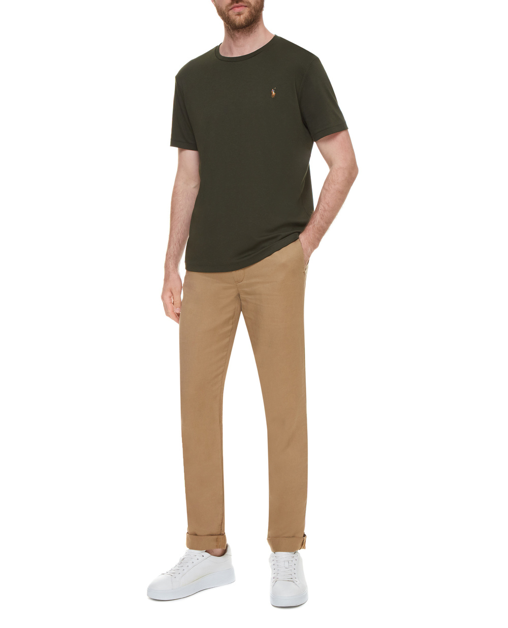 Льняные брюки Polo Ralph Lauren 710794408002, бежевый цвет • Купить в интернет-магазине Kameron