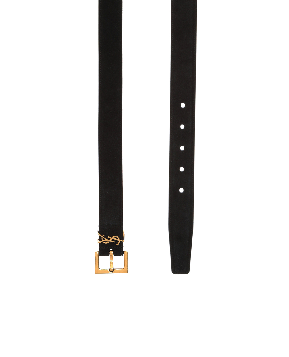 Замшевий ремінь Saint Laurent 634437-C0X0W, чорний колір • Купити в інтернет-магазині Kameron