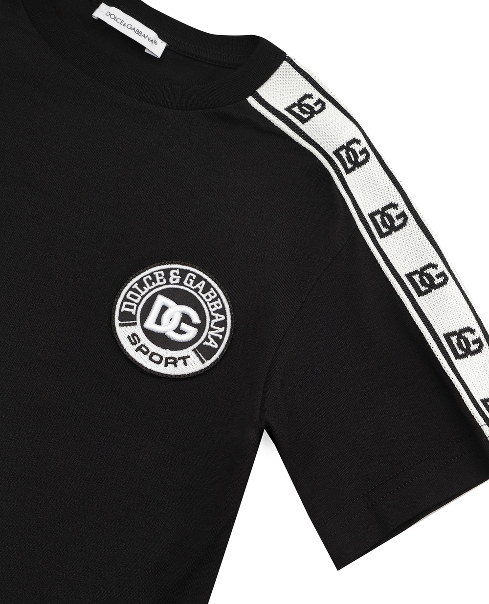 Дитяча футболка Dolce&Gabbana Kids L4JTEY-G7F0E-B, чорний колір • Купити в інтернет-магазині Kameron