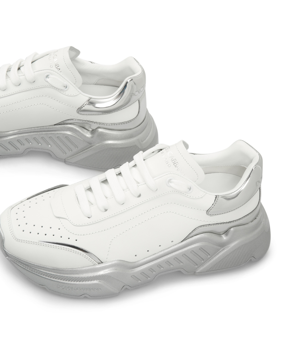 Кожаные кроссовки Dolce&Gabbana CK1791-AW615, белый цвет • Купить в интернет-магазине Kameron