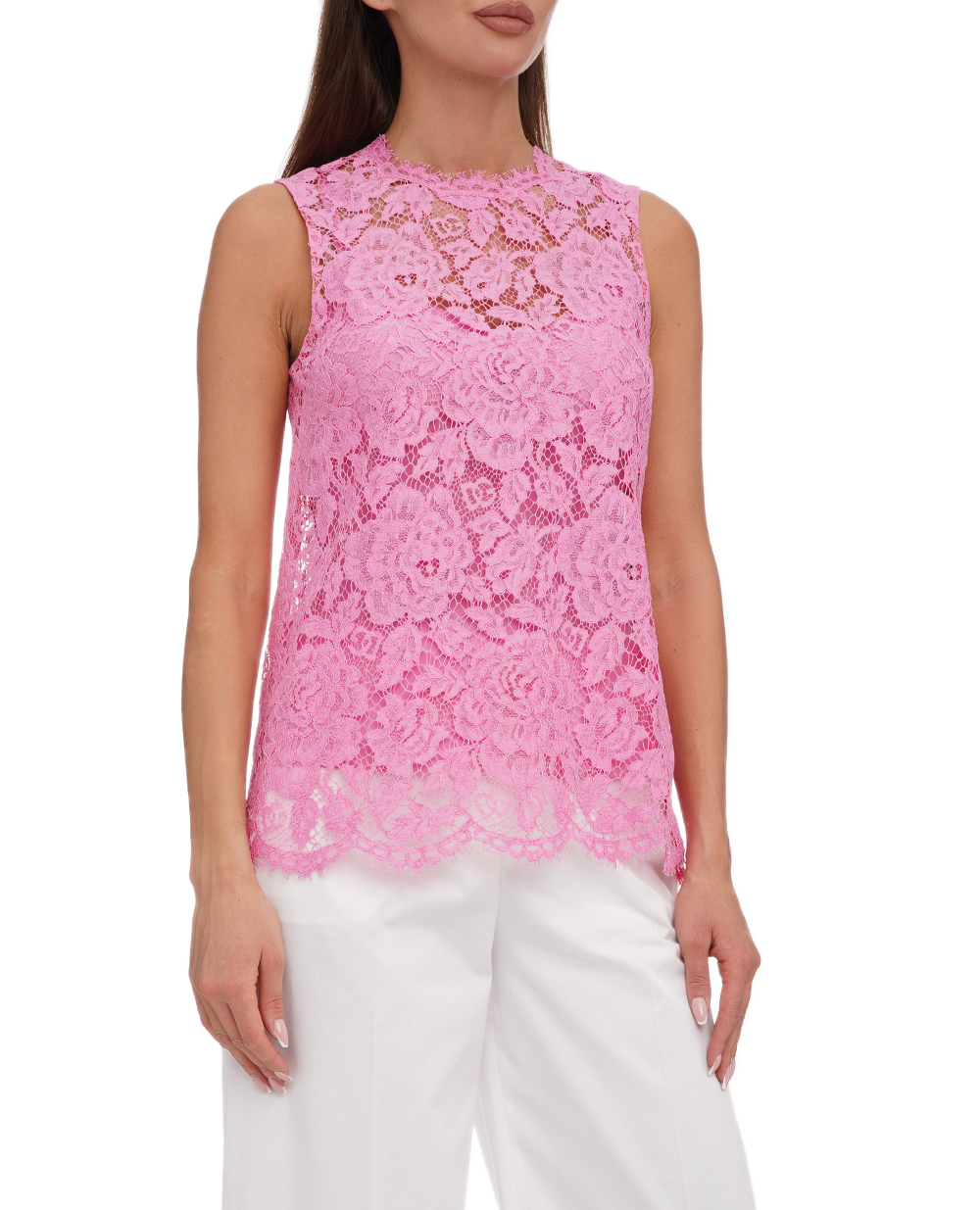 Топ Dolce&Gabbana F73G9T-HLM7L, розовый цвет • Купить в интернет-магазине Kameron