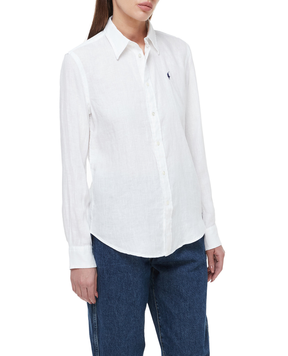Льняная рубашка Polo Ralph Lauren 211920516006, белый цвет • Купить в интернет-магазине Kameron