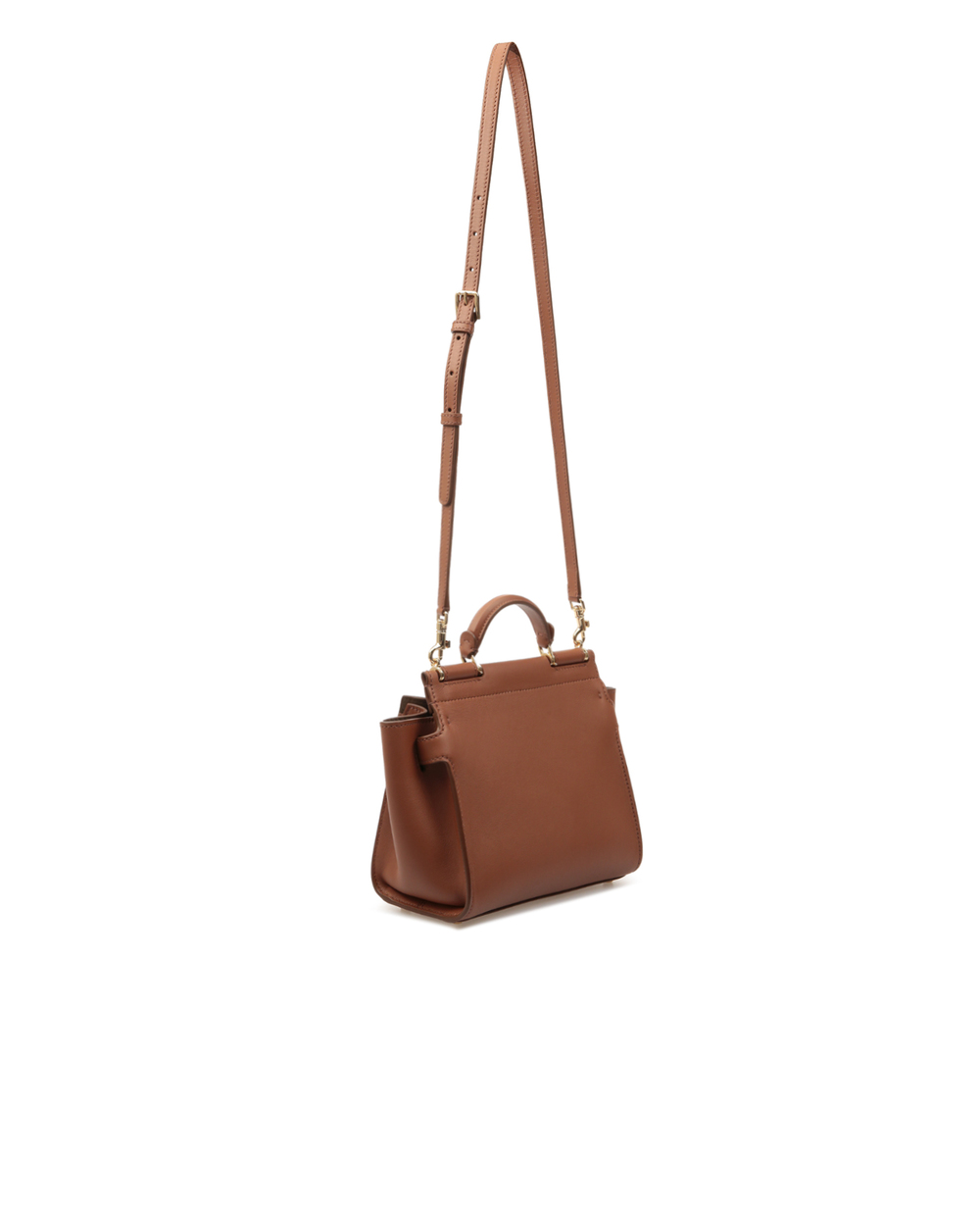 Кожаная сумка Sicily Dolce&Gabbana BB6960-AO041, коричневый цвет • Купить в интернет-магазине Kameron