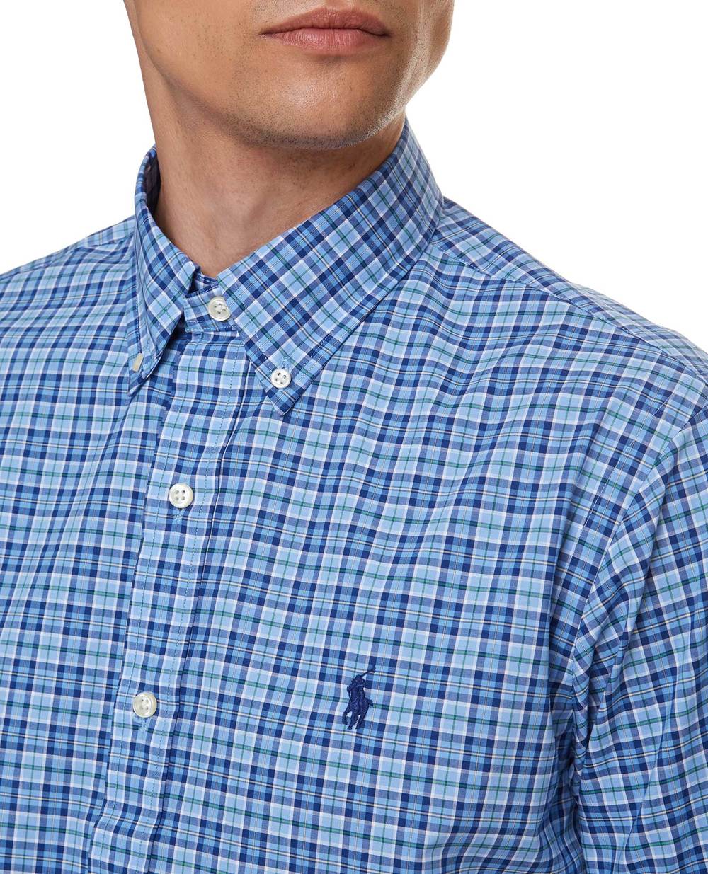 Рубашка Polo Ralph Lauren 710829472001, синий цвет • Купить в интернет-магазине Kameron
