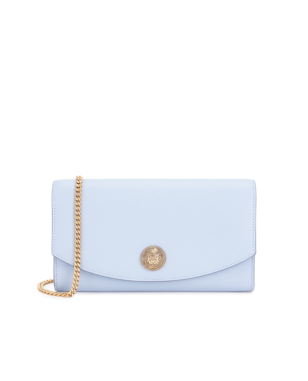 Кожаная сумка Embleme Balmain CN0ON225LGSR, голубой цвет • Купить в интернет-магазине Kameron