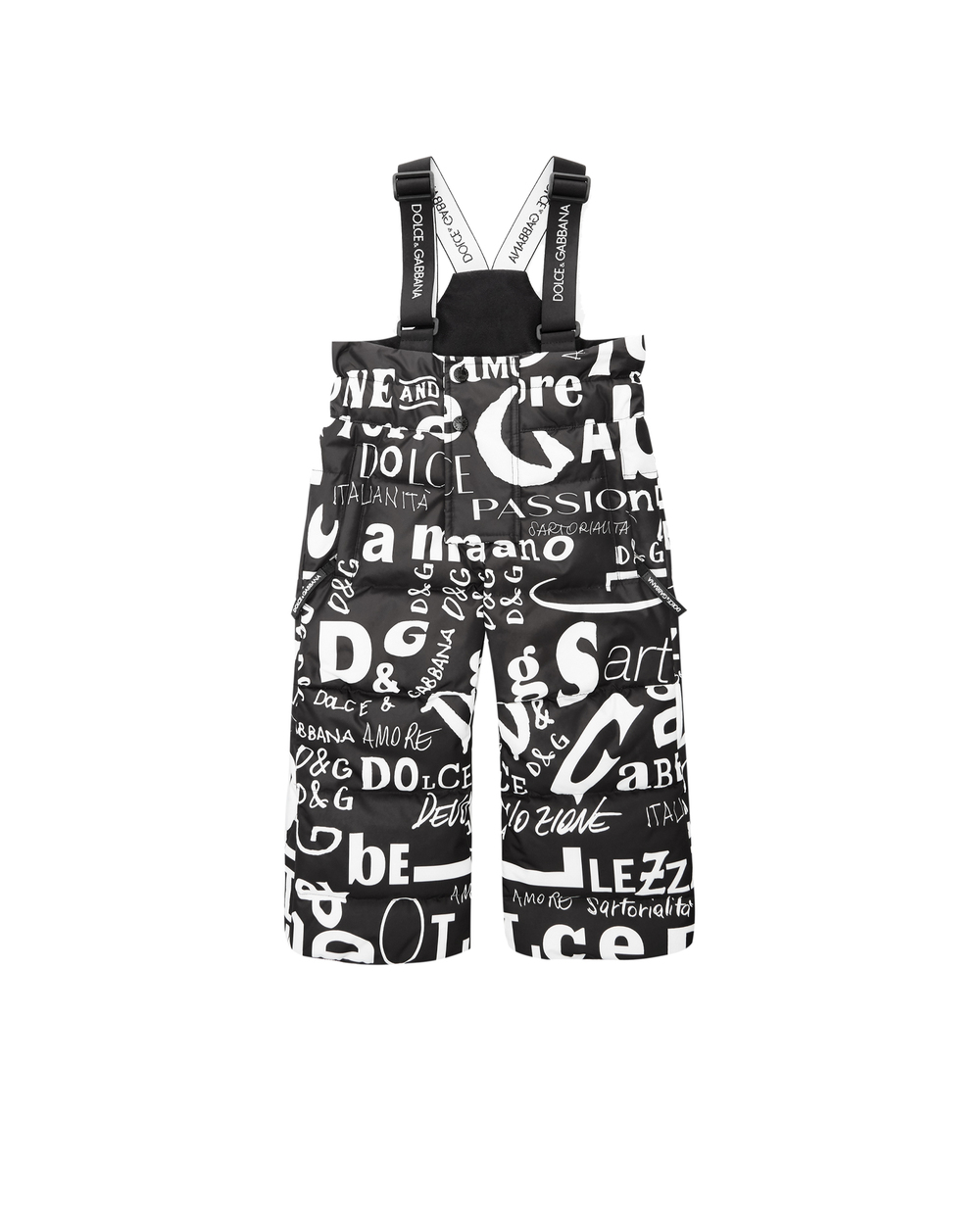Пуховые брюки Dolce&Gabbana Kids L4JPZ8-FSSES-B, черный цвет • Купить в интернет-магазине Kameron