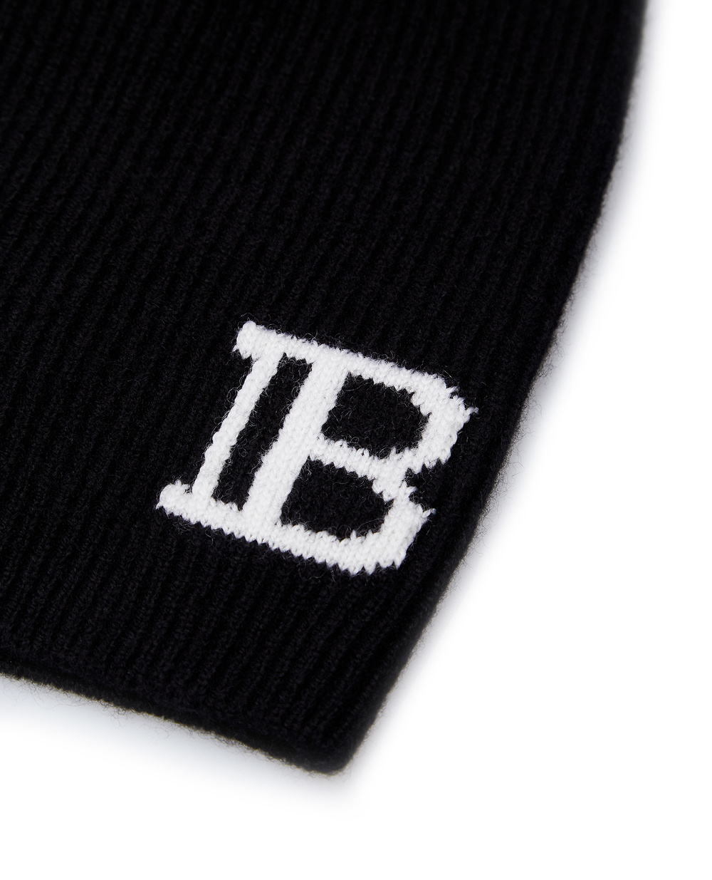 Вовняна шапка Balmain UH1A603K025, чорний колір • Купити в інтернет-магазині Kameron