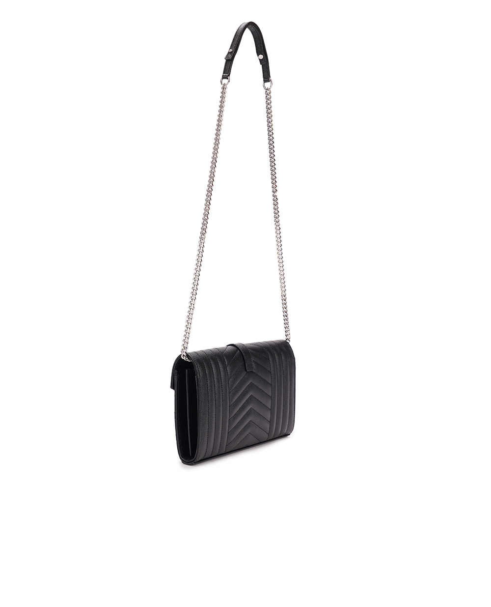Кожаная сумка Envelope Chain Wallet Saint Laurent 620280-BOW92, черный цвет • Купить в интернет-магазине Kameron
