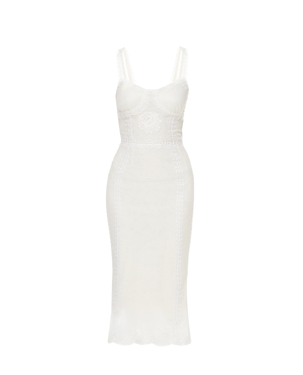 Платье Dolce&Gabbana F6K6HZ-FLEAA, белый цвет • Купить в интернет-магазине Kameron
