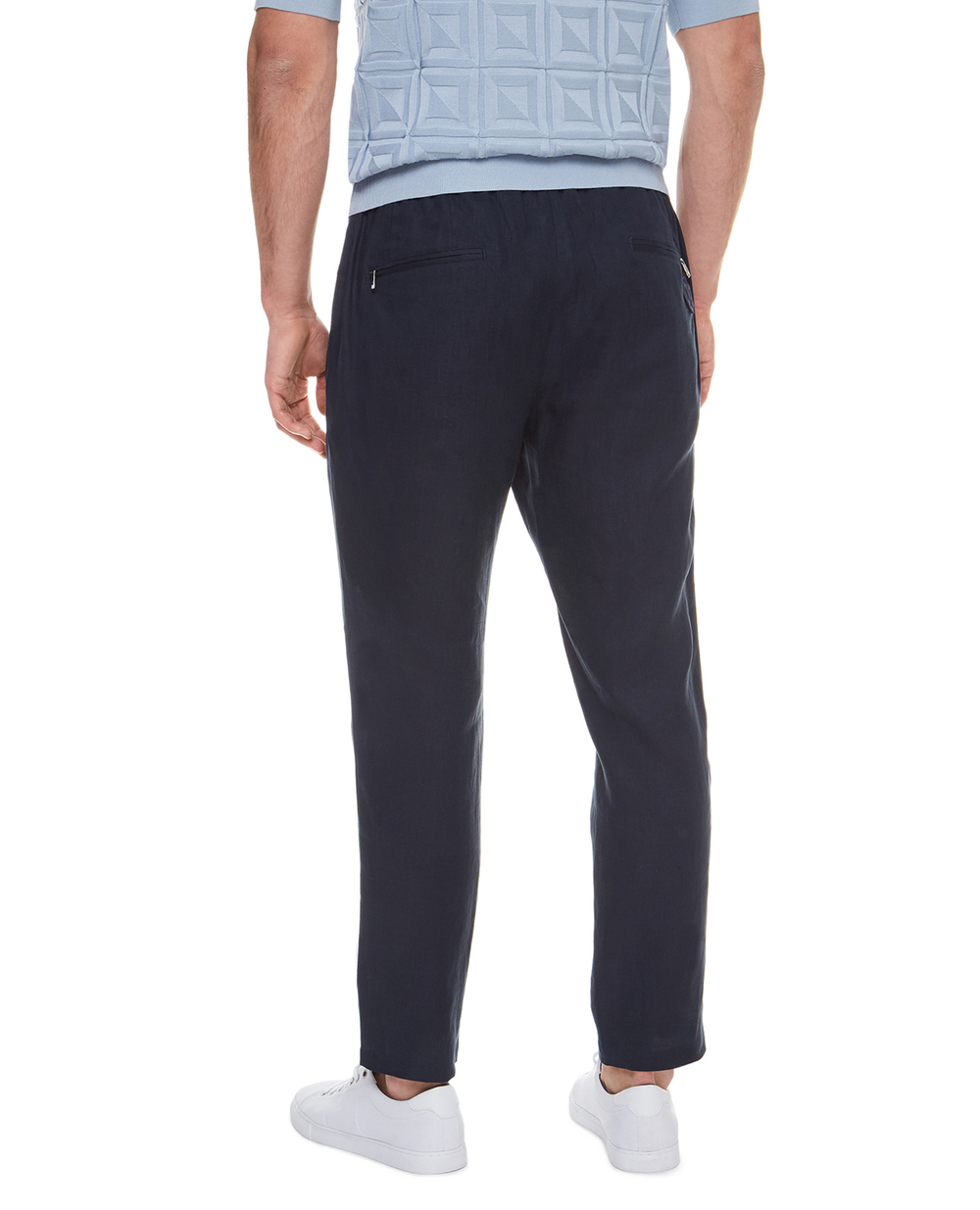 Льняные брюки Dolce&Gabbana GYACEZ-FU4IK, синий цвет • Купить в интернет-магазине Kameron