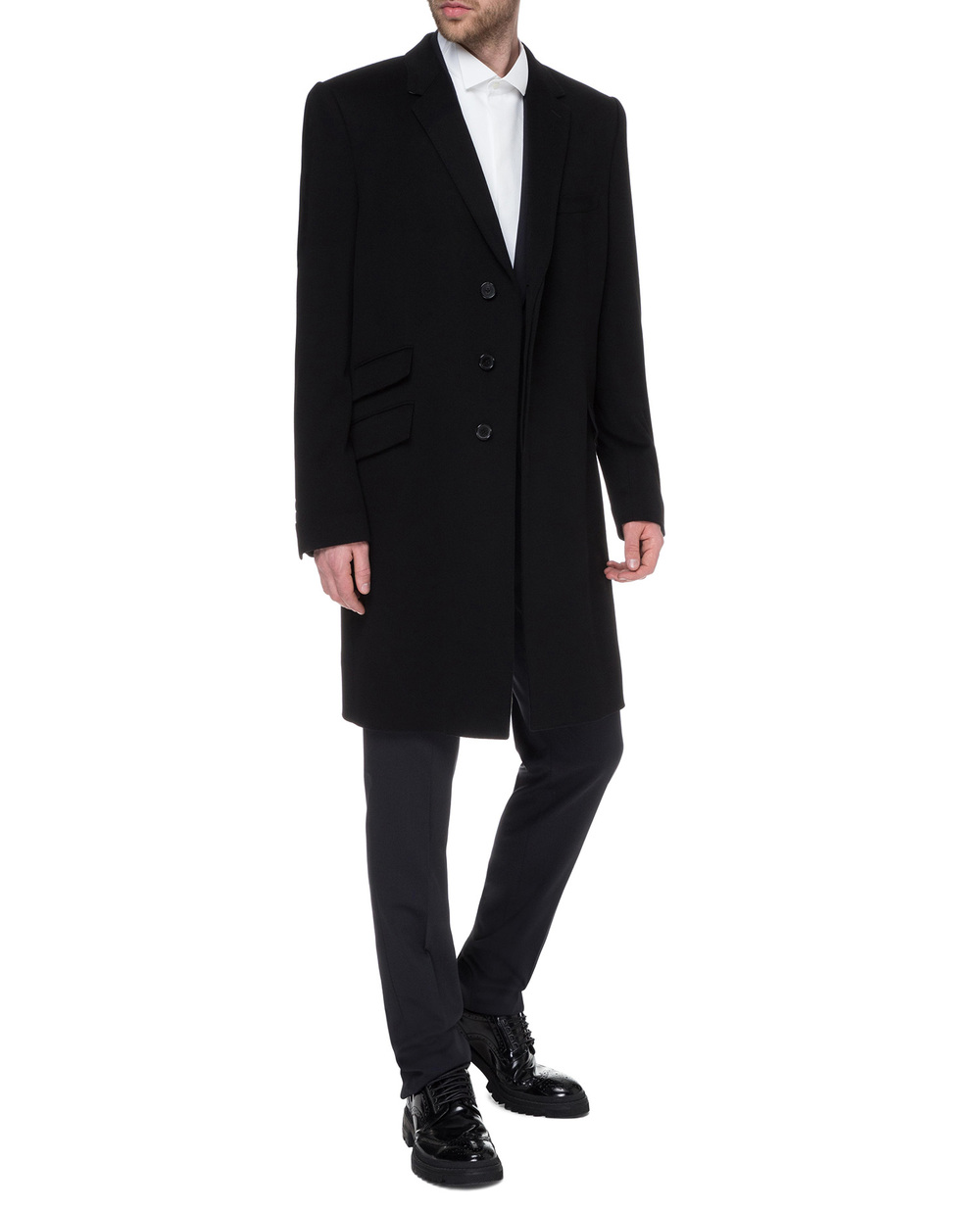 Вовняне пальто Dolce&Gabbana G001UT-FU3GT, чорний колір • Купити в інтернет-магазині Kameron