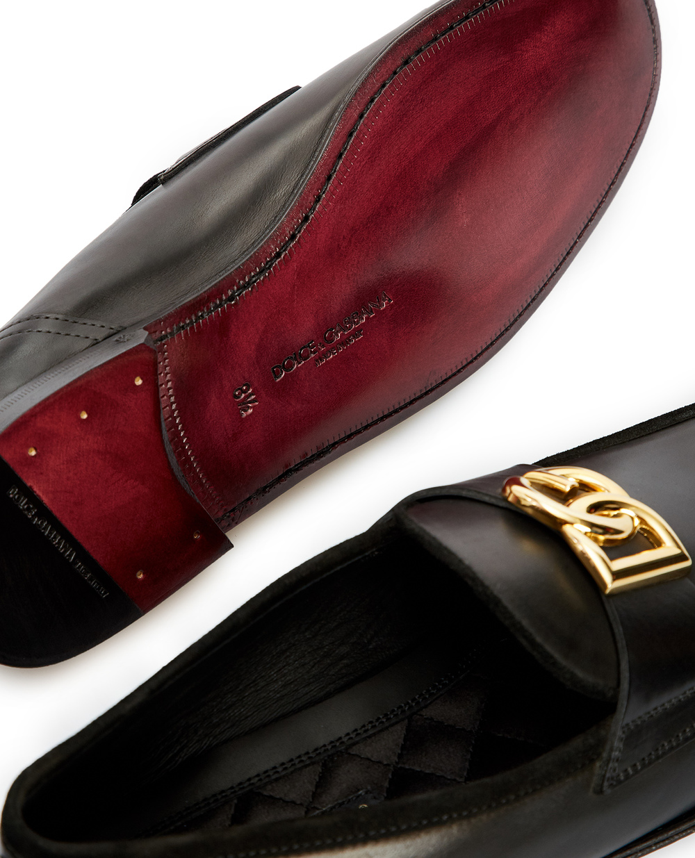 Кожаные лоферы Dolce&Gabbana A50462-AQ993, черный цвет • Купить в интернет-магазине Kameron