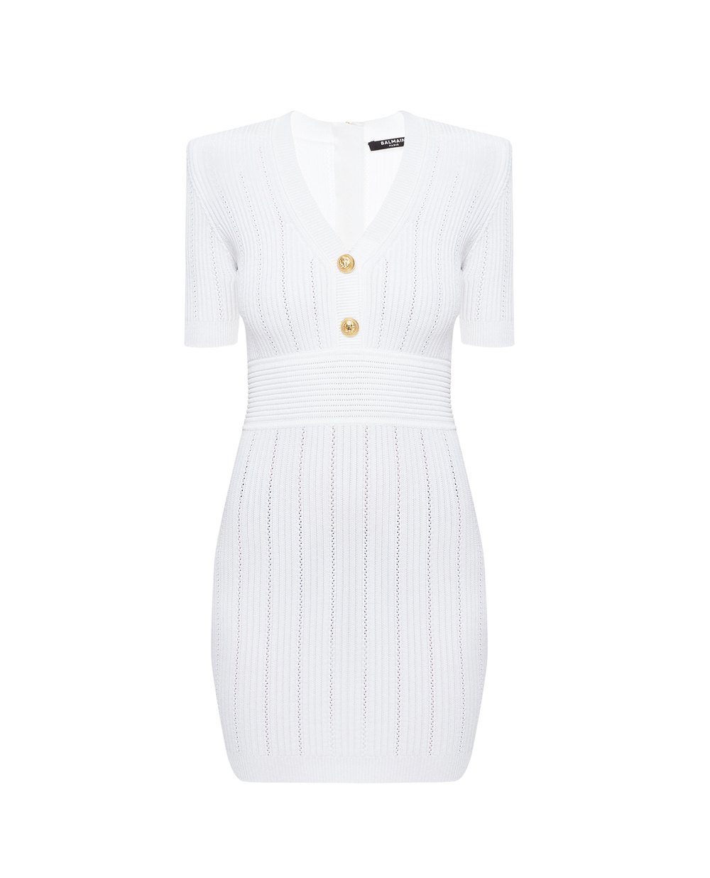 Сукня Balmain AF1R6030KB39, білий колір • Купити в інтернет-магазині Kameron