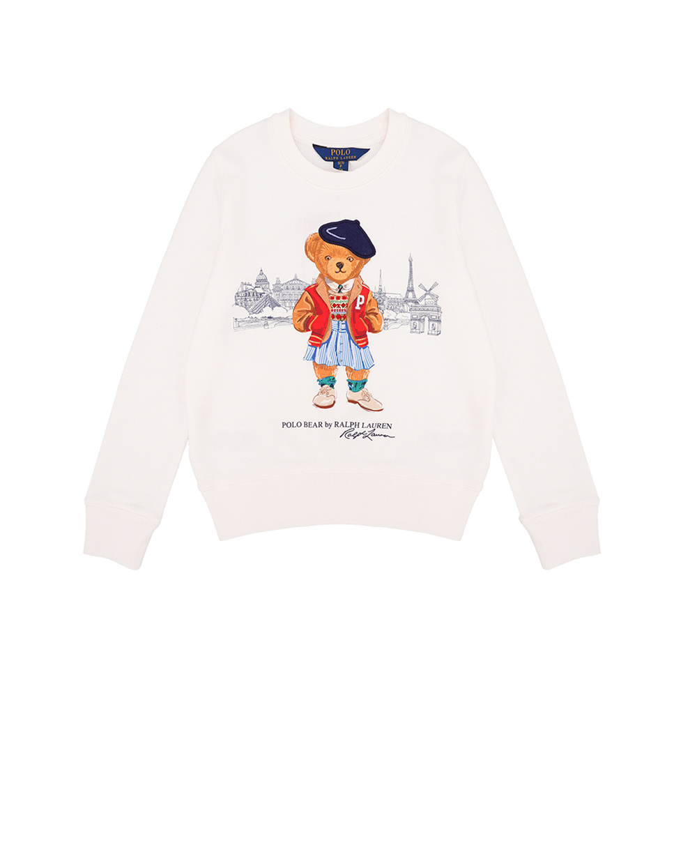 Детский свитшот Polo Bear Polo Ralph Lauren Kids 313934976001, белый цвет • Купить в интернет-магазине Kameron