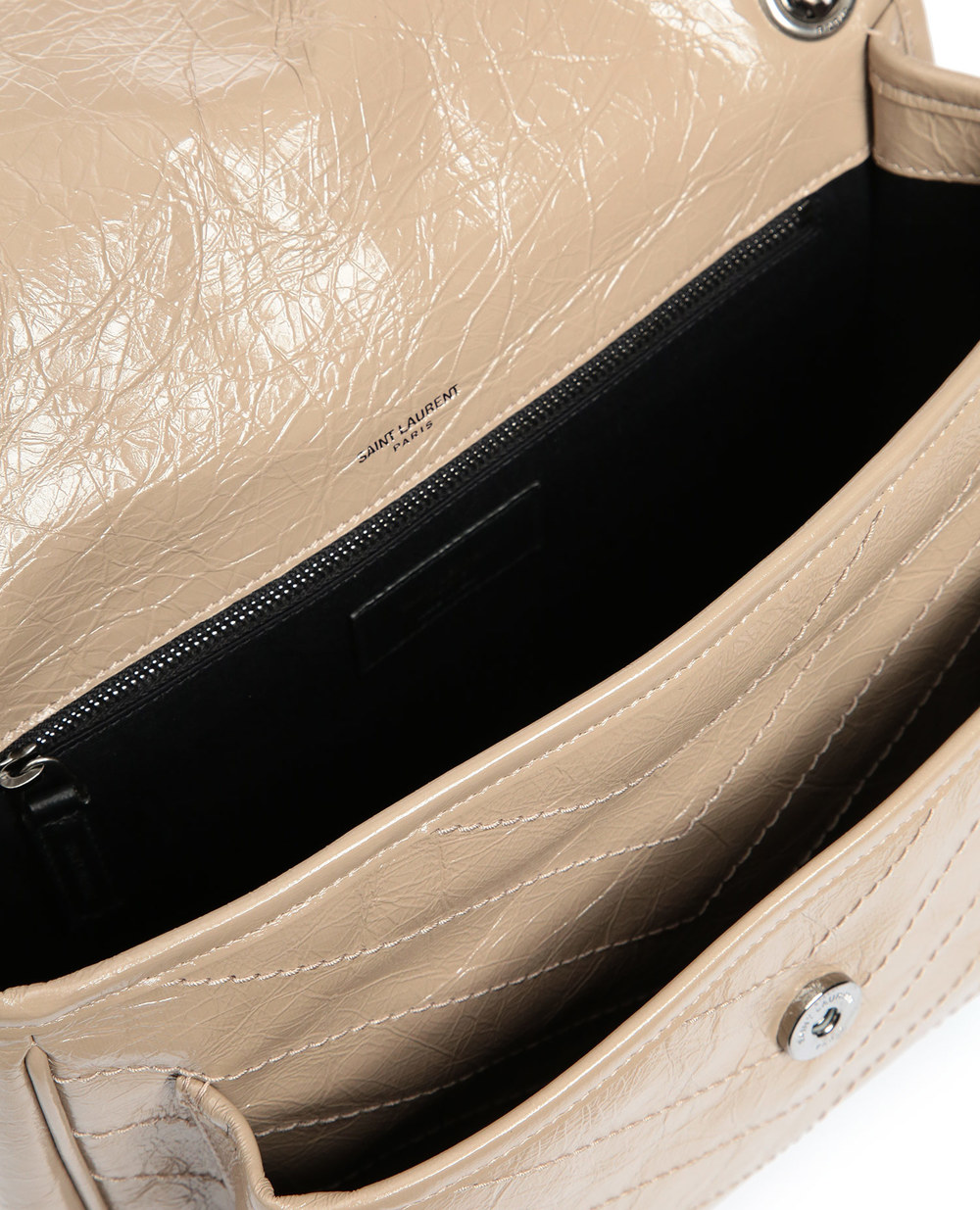 Кожаная сумка Niki Medium Saint Laurent 498894-0EN04-FW19, бежевый цвет • Купить в интернет-магазине Kameron
