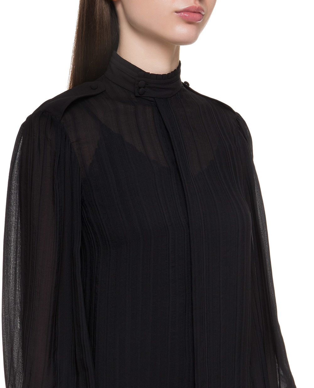 Шелковая блуза Polo Ralph Lauren 211718017003, черный цвет • Купить в интернет-магазине Kameron