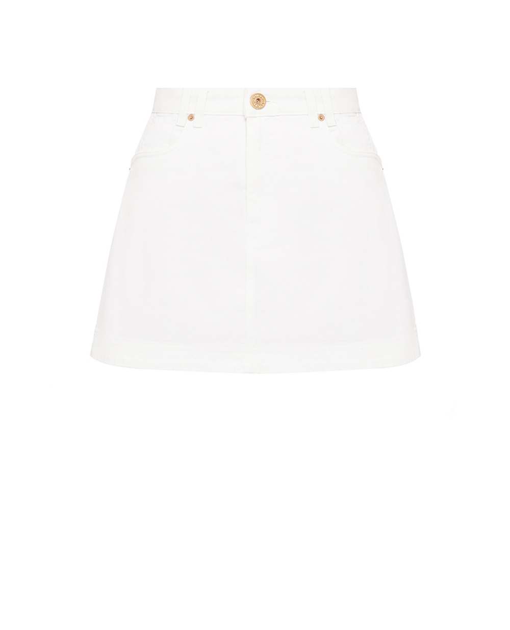 Спідниця джинсова Balmain CF1LA400DB69, білий колір • Купити в інтернет-магазині Kameron