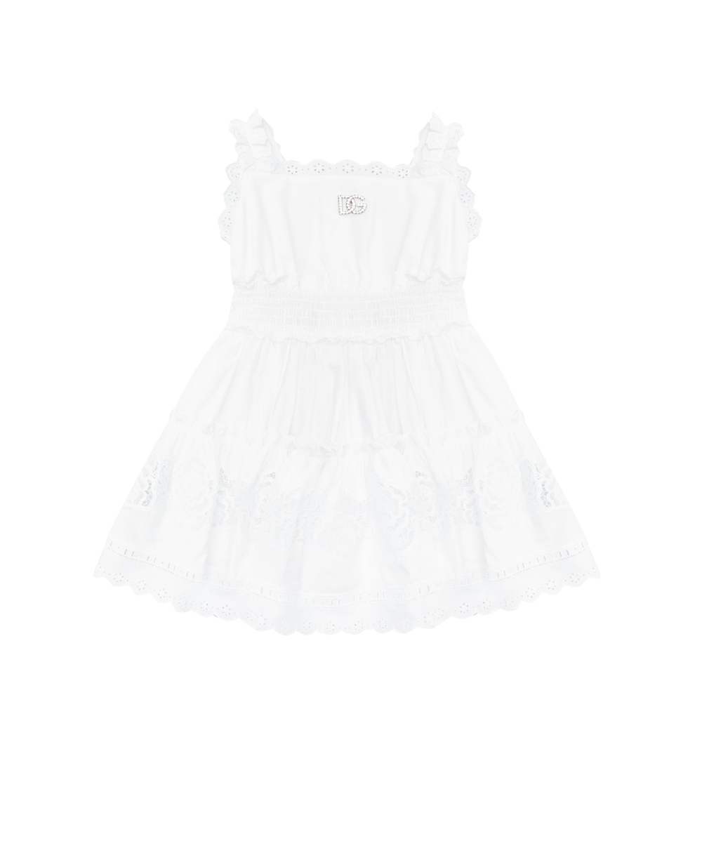 Сарафан Dolce&Gabbana Kids L53DB9-FU5UB-S, белый цвет • Купить в интернет-магазине Kameron