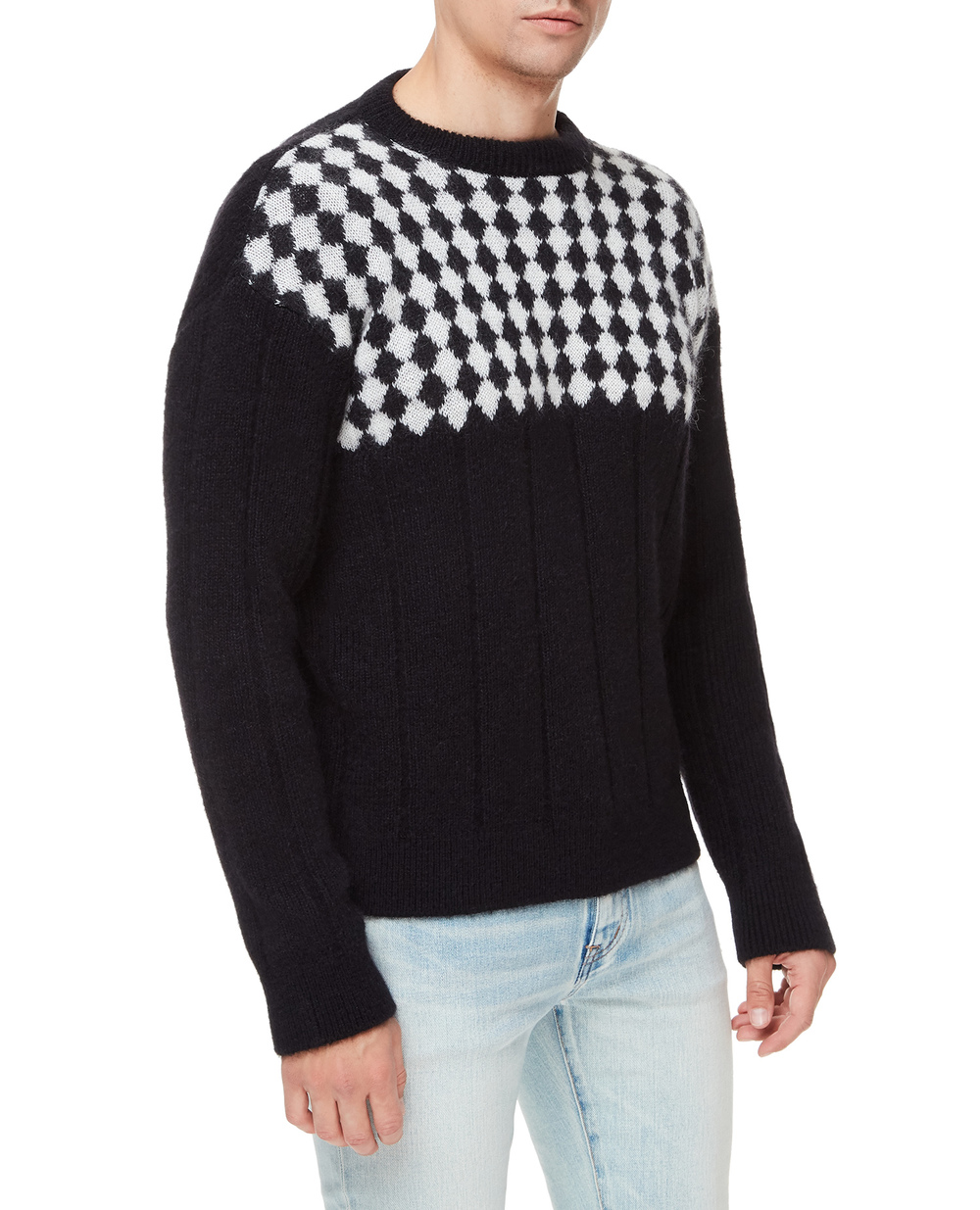Вовняний светр Saint Laurent 665879-Y75DB, чорний колір • Купити в інтернет-магазині Kameron