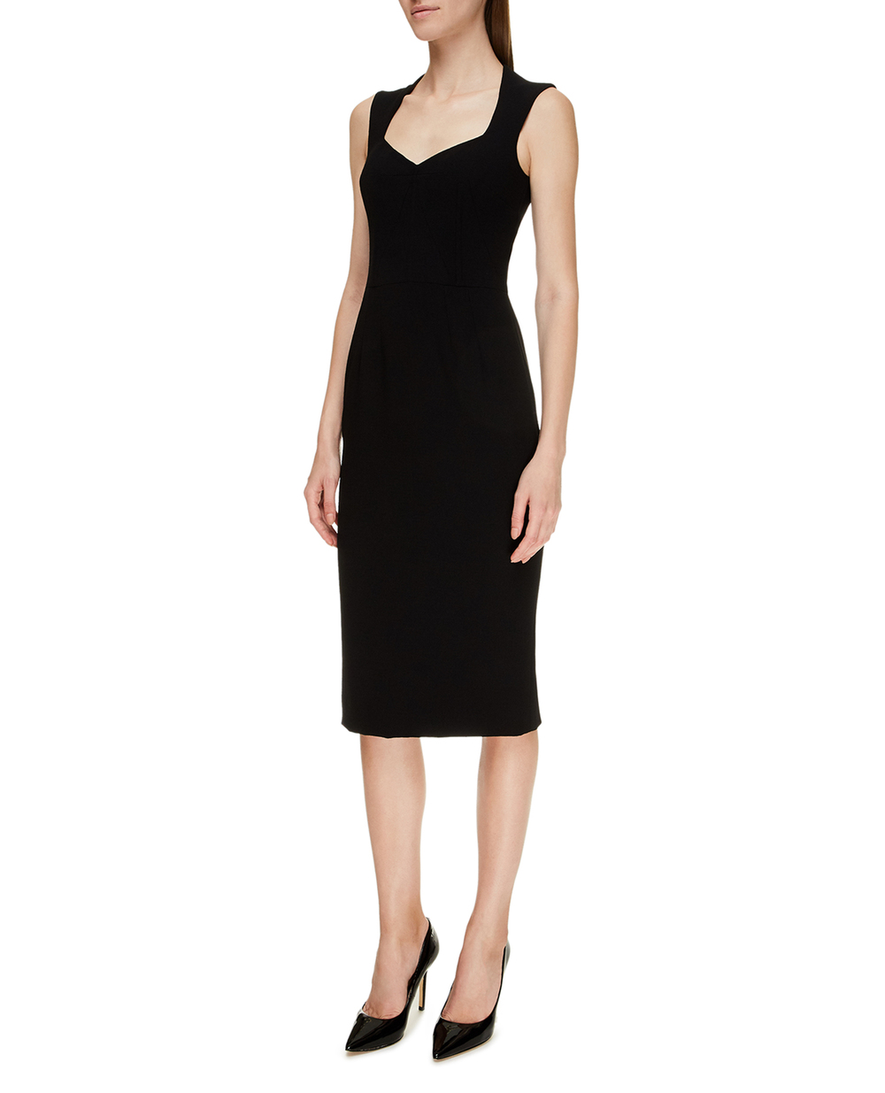 Вовняна сукня Dolce&Gabbana F6J4YT-FUBD2, чорний колір • Купити в інтернет-магазині Kameron