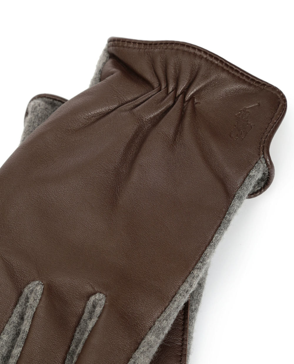 Шкіряні рукавички Polo Ralph Lauren 449727562002, коричневий колір • Купити в інтернет-магазині Kameron