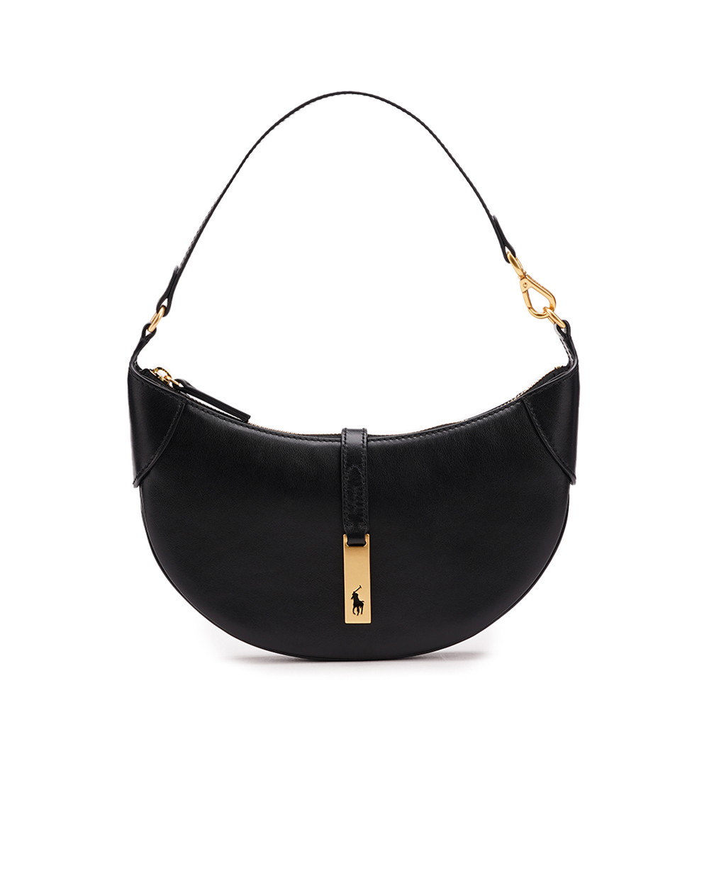 Шкіряна сумка Polo ID Shoulder Bag Mini Polo Ralph Lauren 428871248002, чорний колір • Купити в інтернет-магазині Kameron