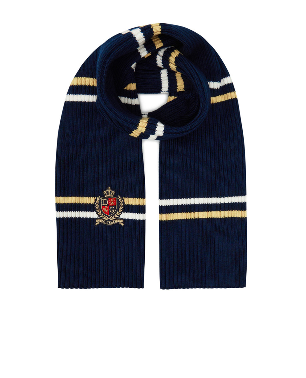 Шерстяной шарф Dolce&Gabbana LBKA65-JBVE5, синий цвет • Купить в интернет-магазине Kameron