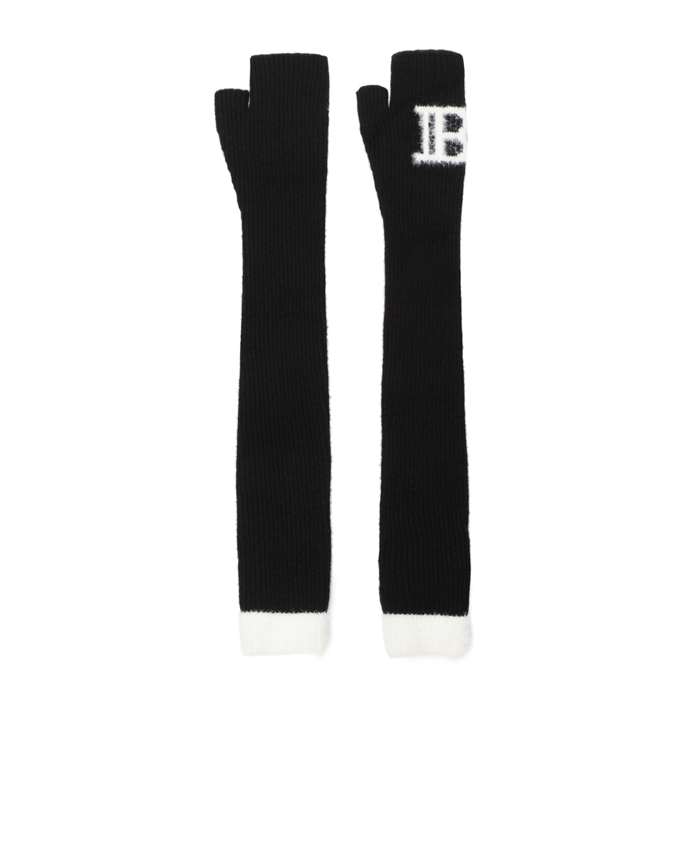 Вовняні мітенки Balmain UF19995K158, чорний колір • Купити в інтернет-магазині Kameron