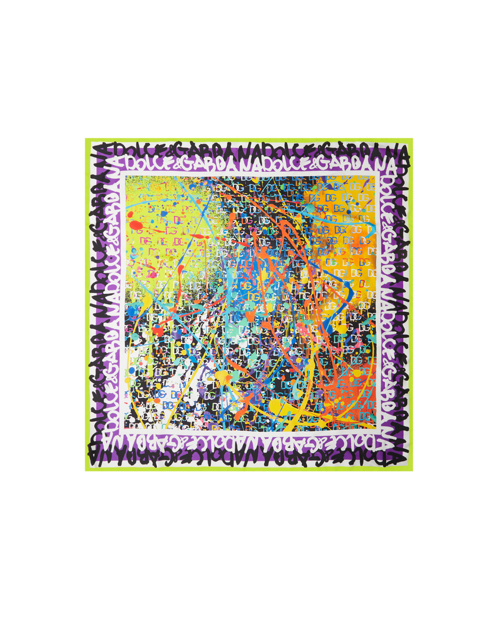 Шелковый платок Dolce&Gabbana FN086R-FI17H, разноцветный цвет • Купить в интернет-магазине Kameron