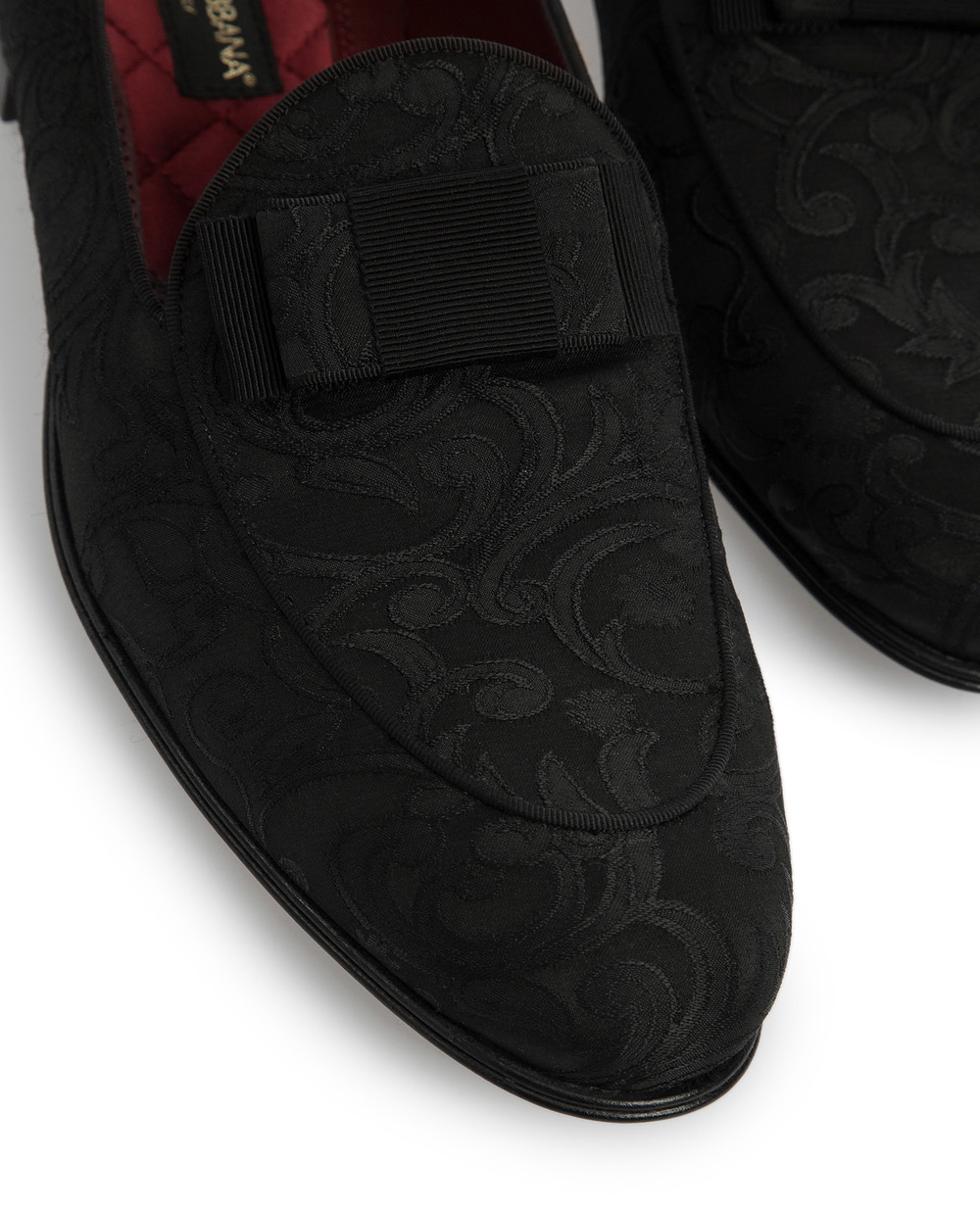 Жаккардовые слиперы Dolce&Gabbana A50274-AZ335, черный цвет • Купить в интернет-магазине Kameron