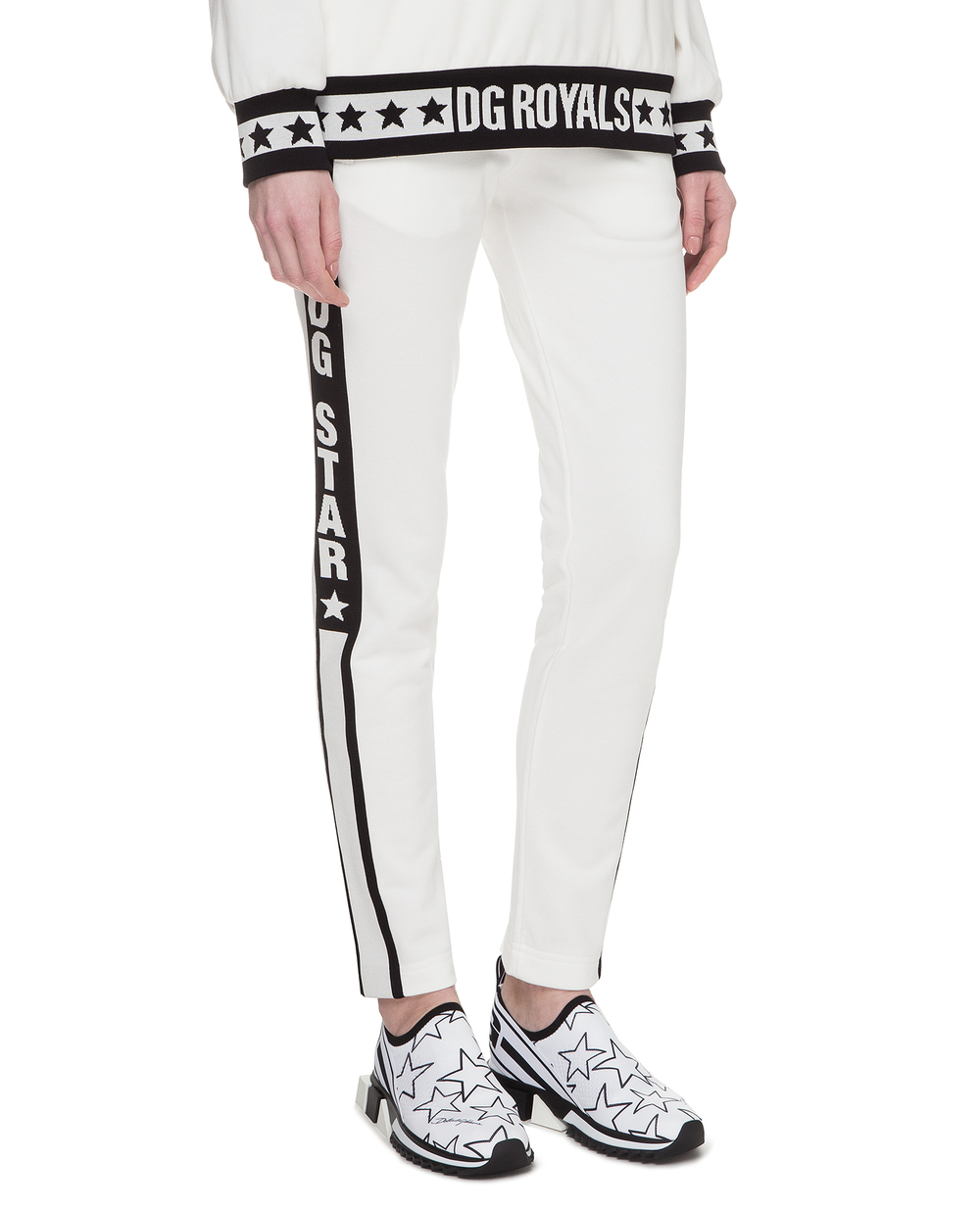 Спортивные брюки Millennials Star Dolce&Gabbana FTBM7T-HU7AL, белый цвет • Купить в интернет-магазине Kameron