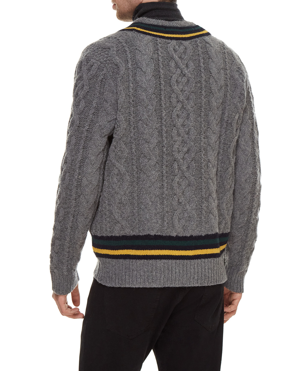 Шерстяной пуловер Polo Ralph Lauren 710814733001, серый цвет • Купить в интернет-магазине Kameron