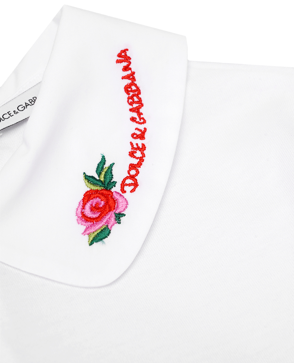 Детская блуза Dolce&Gabbana Kids L5JTKZ-G7JR4-B, белый цвет • Купить в интернет-магазине Kameron