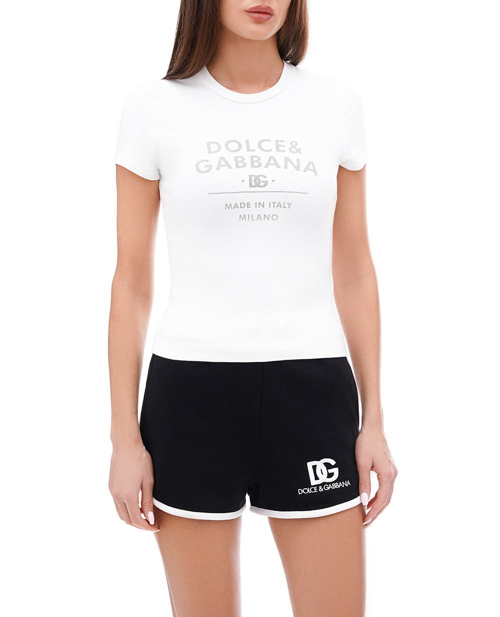 Футболка Dolce&Gabbana F8U48T-GDB6W, белый цвет • Купить в интернет-магазине Kameron