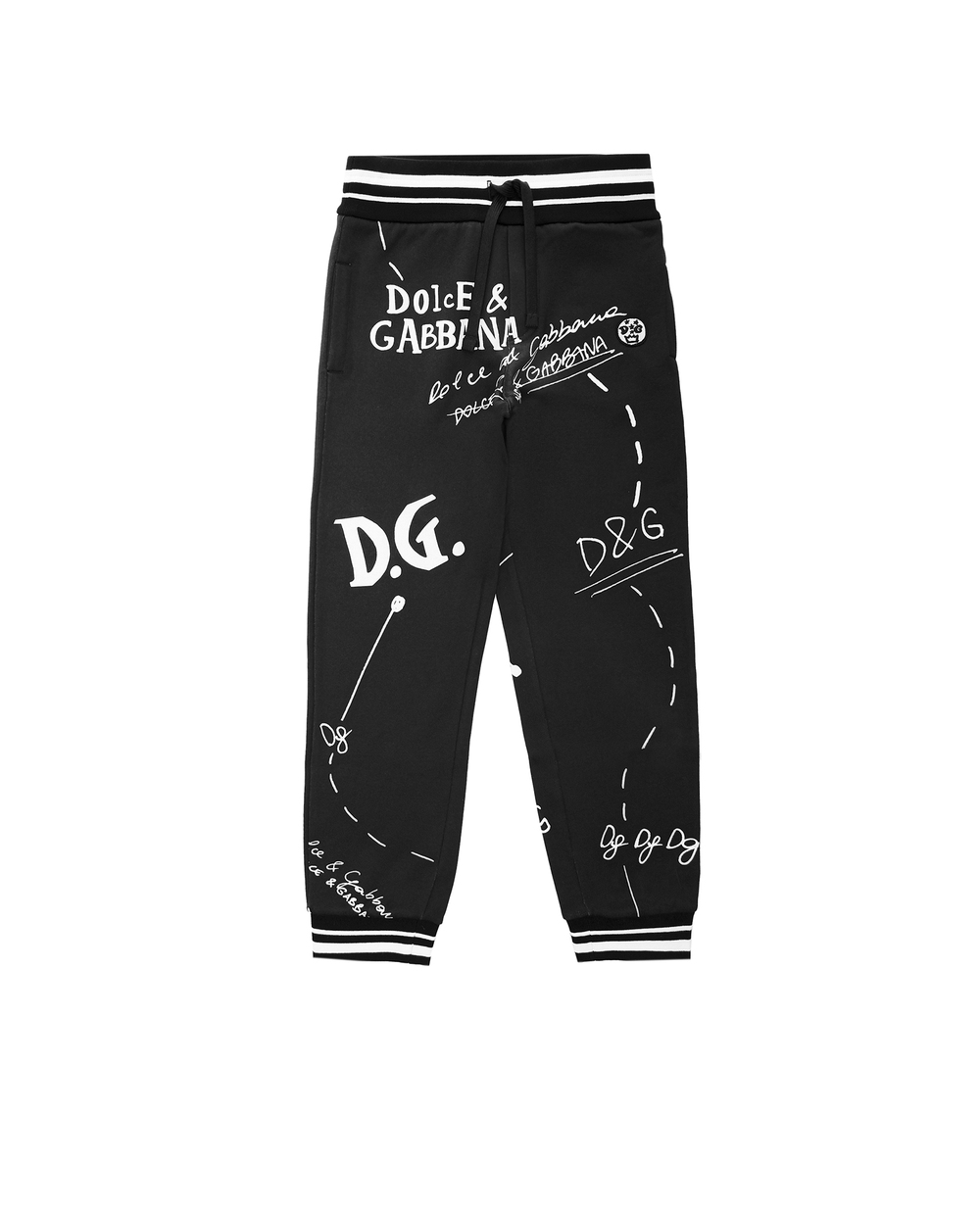 Спортивні брюки Dolce&Gabbana Kids L5JP5R-G7XBP-S, чорний колір • Купити в інтернет-магазині Kameron
