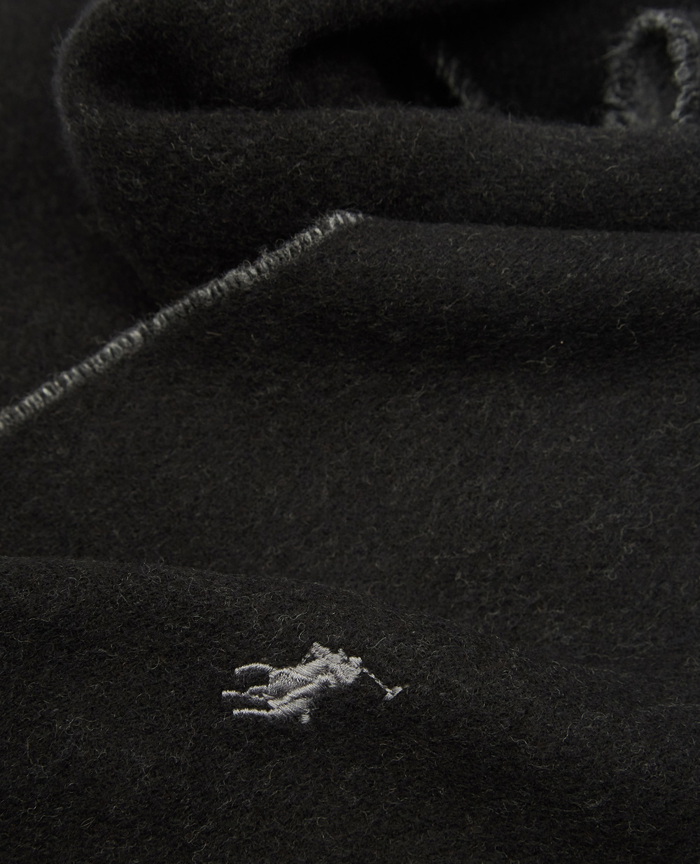 Вовняний шарф Polo Ralph Lauren 449775966001, чорний колір • Купити в інтернет-магазині Kameron
