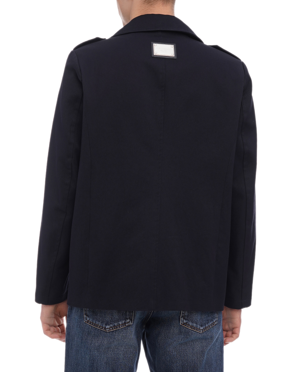 Пальто двубортное Dolce&Gabbana G041VT-FU3HO, темно-синий цвет • Купить в интернет-магазине Kameron