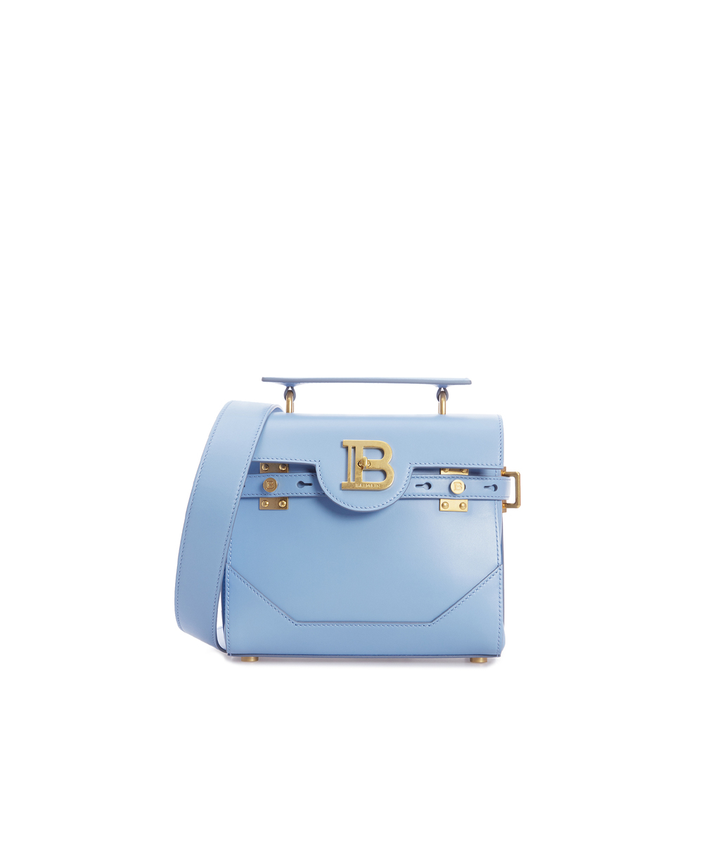 Кожаная сумка B-Buzz Balmain AN0DB526LAVE-S, голубой цвет • Купить в интернет-магазине Kameron