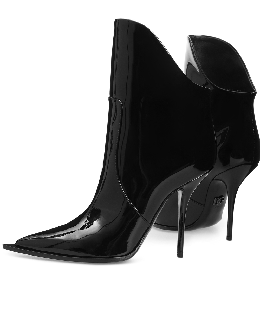 Шкіряні ботильйони Dolce&Gabbana CT0794-AQ132, чорний колір • Купити в інтернет-магазині Kameron