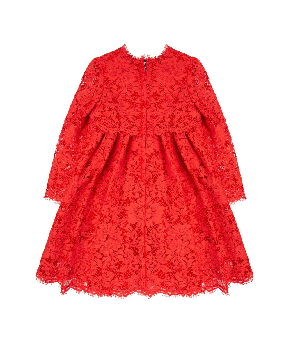 Кружевное платье Dolce&Gabbana Kids L51DS0-FLM8Z-B, красный цвет • Купить в интернет-магазине Kameron