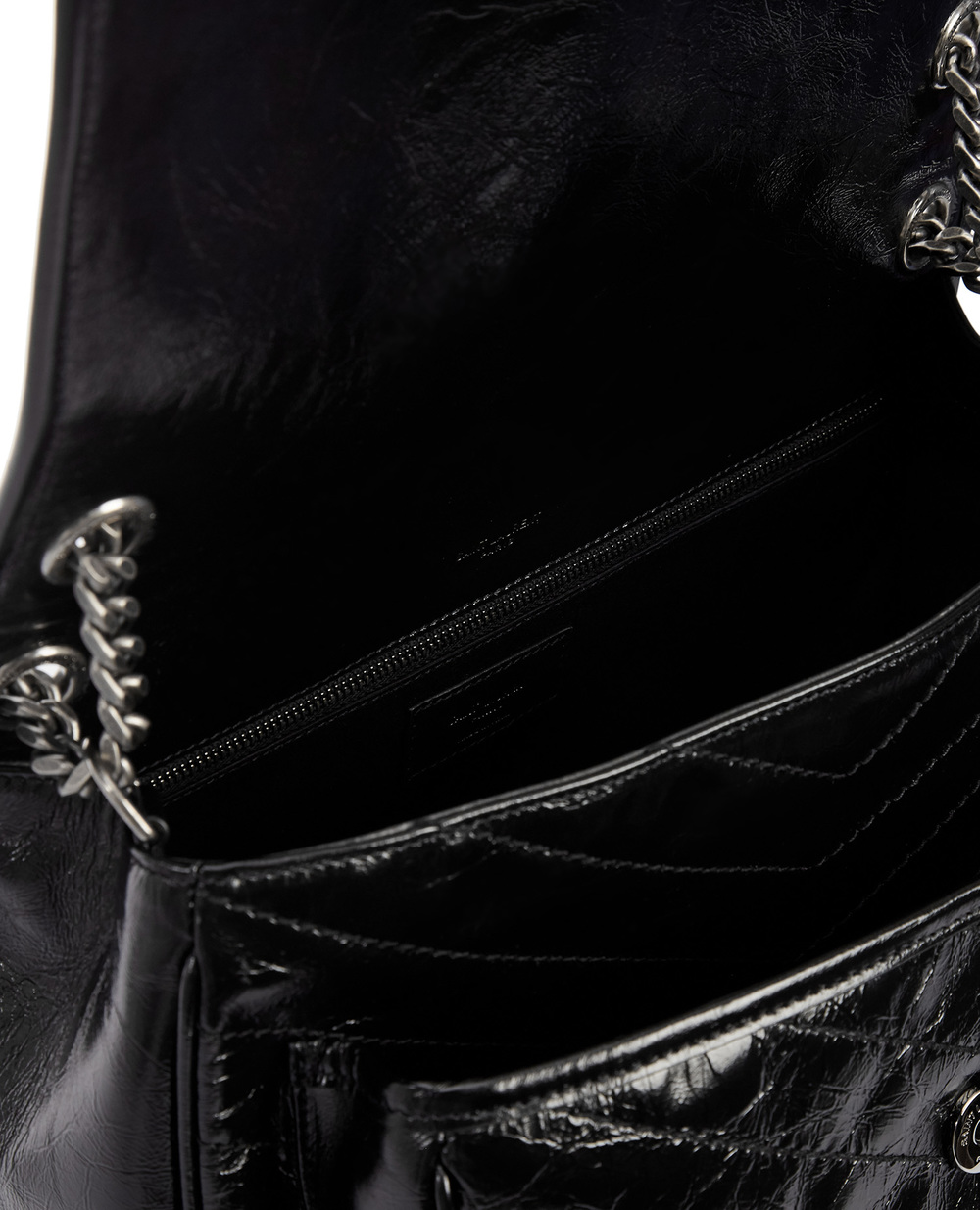 Кожаная сумка Niki Large Saint Laurent 633157-0EN04-, черный цвет • Купить в интернет-магазине Kameron